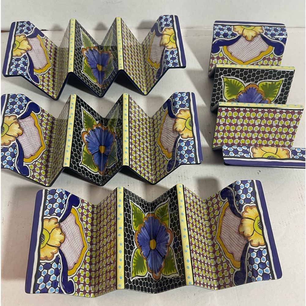 Pottery barn Del Sol Melamine Taco holders set of 4 NWOT